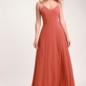rusty rose gown